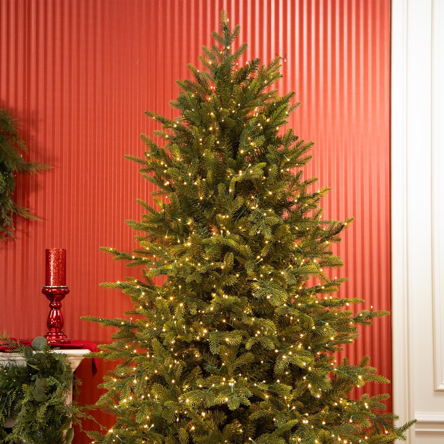 Holiday Bright Lights 7-1/2 ft. Full LED 2250 ct Emerald Pine Sparkle Color Changing Christmas Tree