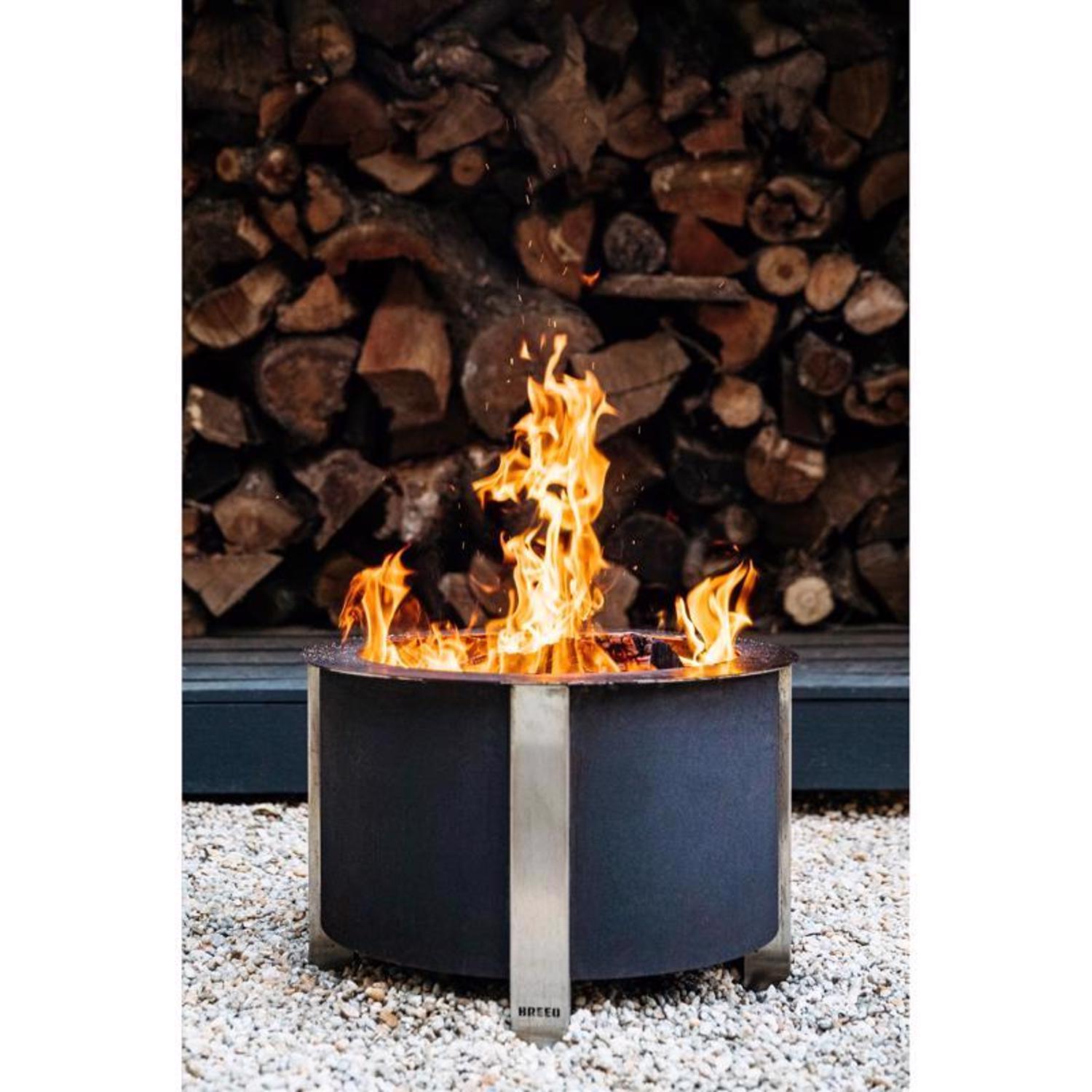 Breeo X Series 19 in. W Corten Steel Outdoor Round Wood Fire Pit