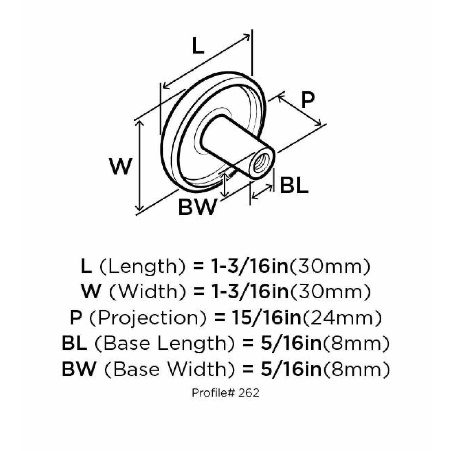 Amerock Allison Traditional Classics Round Cabinet Knob 1-3/16 in. D 15/16 in. Polished Chrome 1 pk