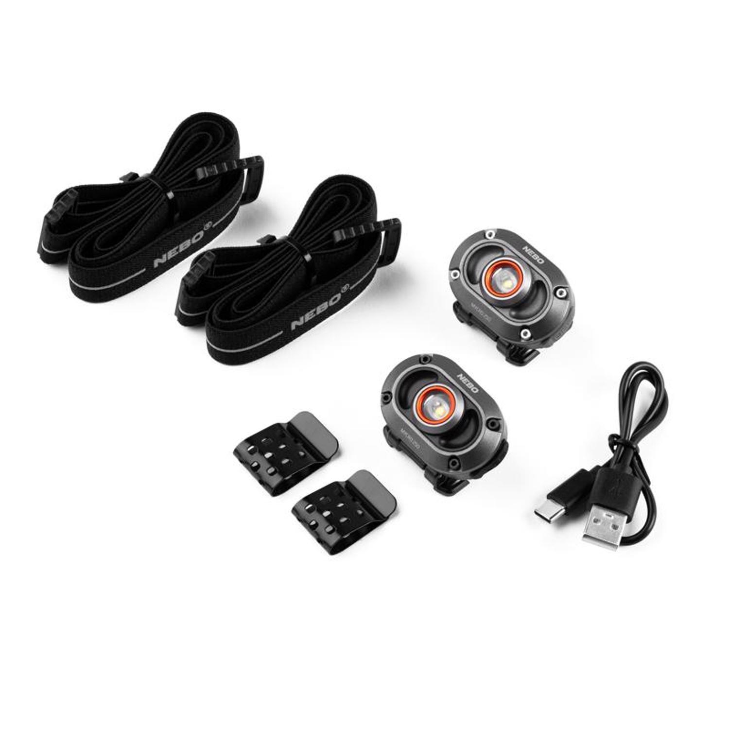 NEBO Mycro 250 lm Black/Gray LED Rechargeable Head Lamp