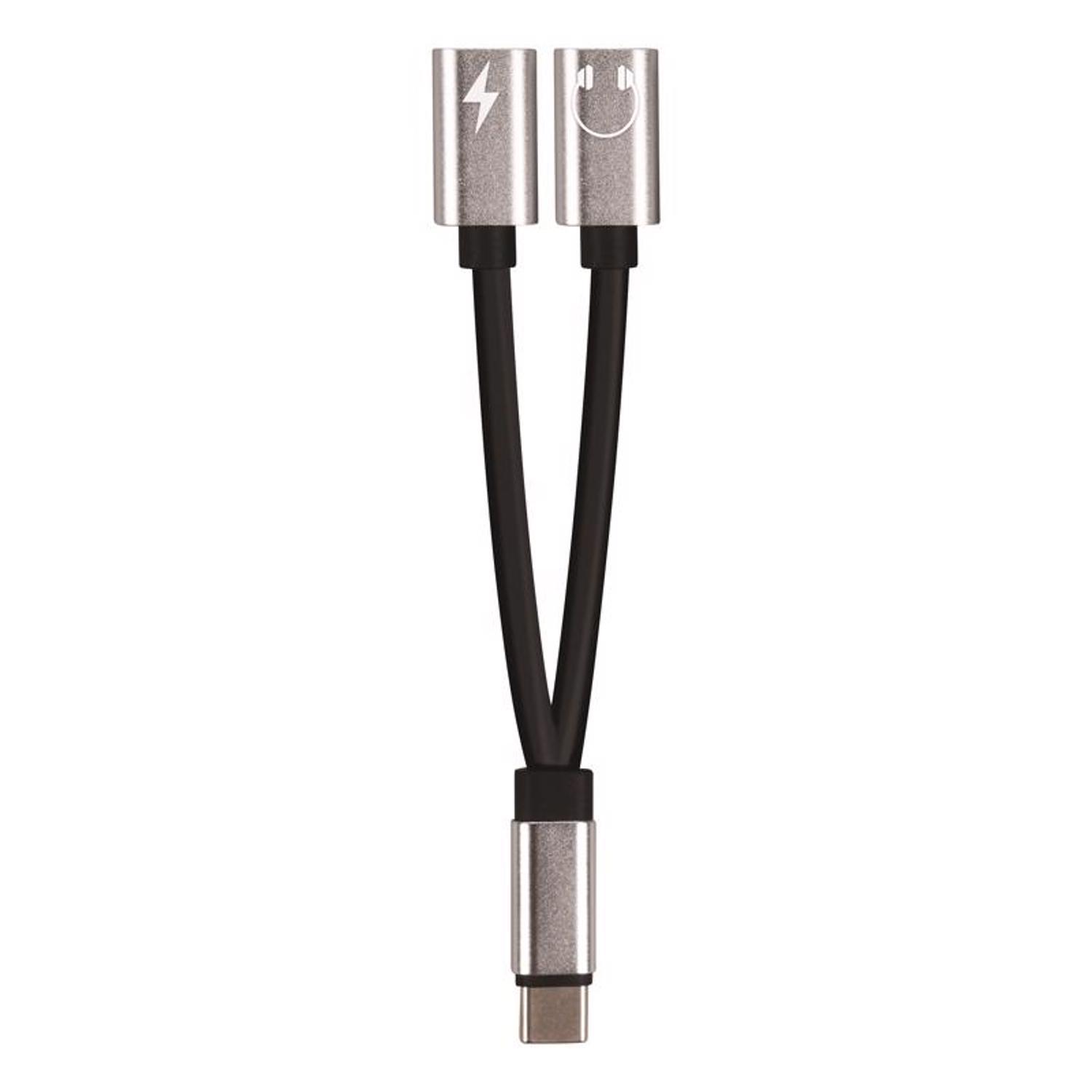 Monster Just Hook It Up USB-C Adapter 6 in. Black