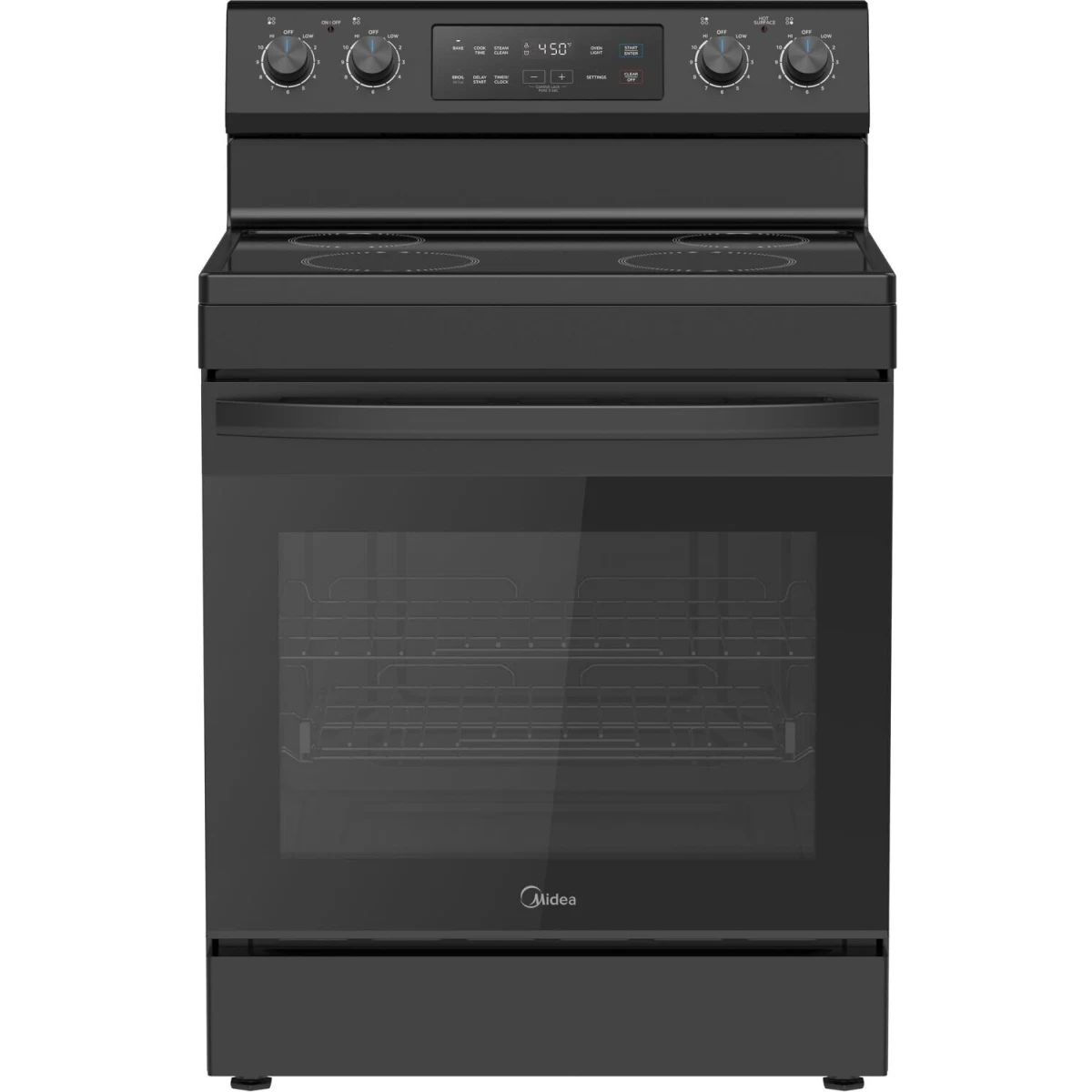 Midea 30 in. Black Freestanding Electric Range with 4 Radiant Elements 6.3 cu. ft.