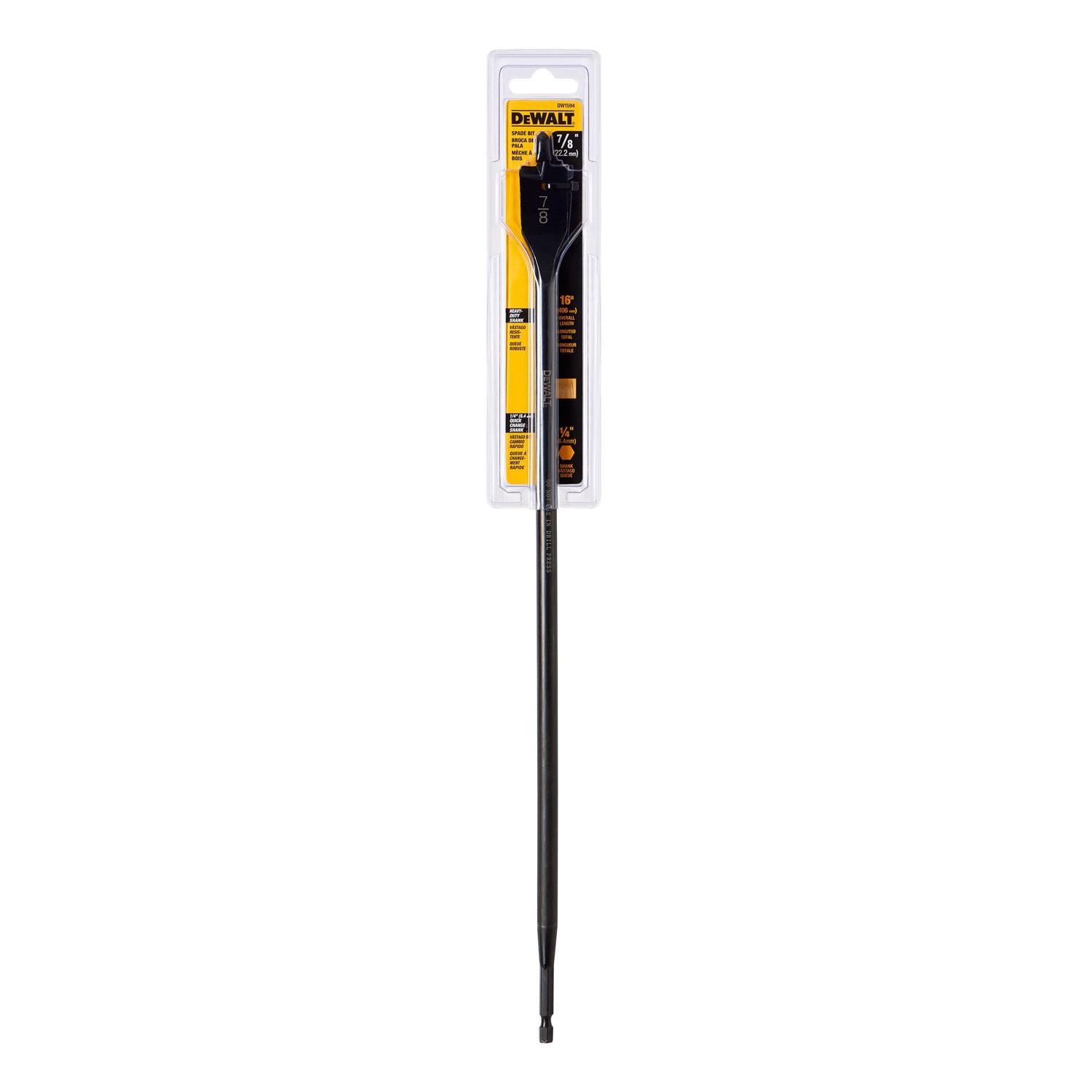 DEWALT 7/8 in. X 16 in. L Carbon Steel Spade Bit Hex Shank 1 pk