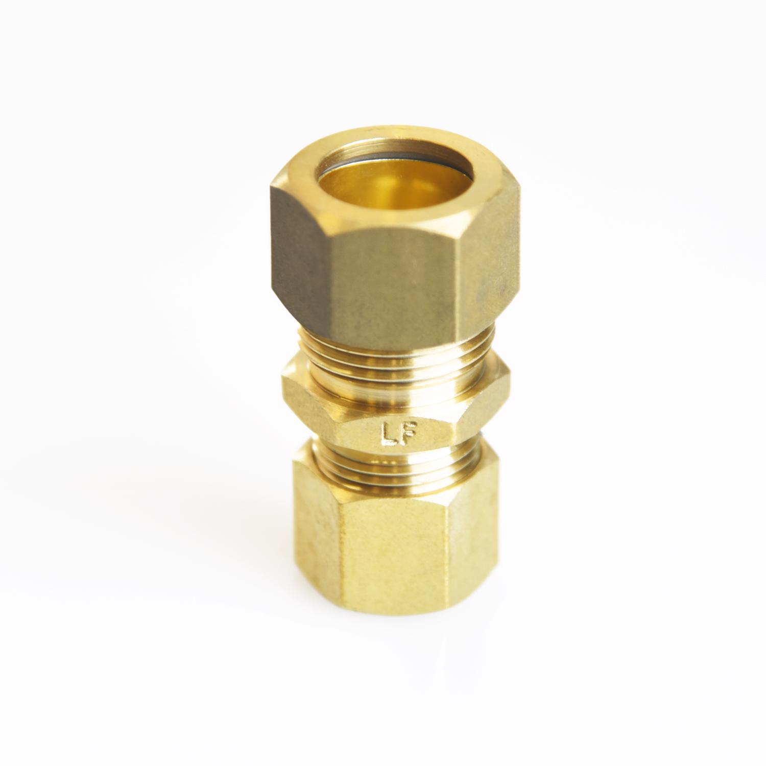 ATC 5/8 in. Compression X 1/2 in. D Compression Yellow Brass Union
