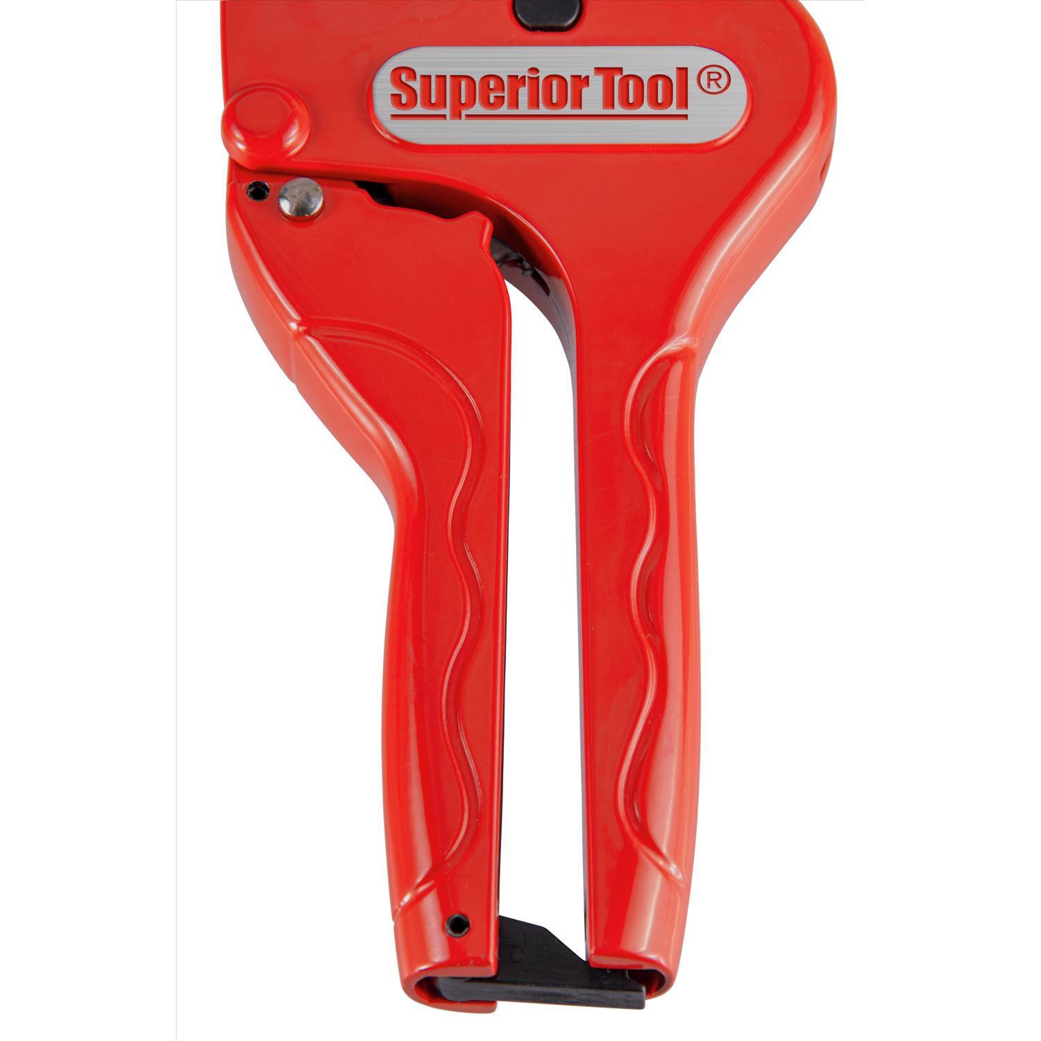 Superior Tool 1-5/8 in. Ratcheting Pipe Cutter Red 1 pc