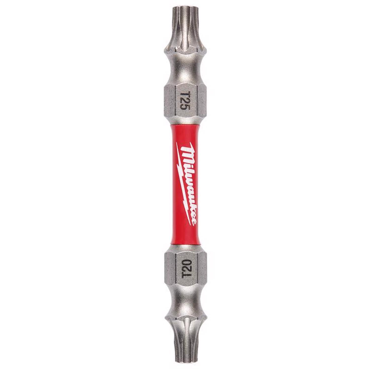 Milwaukee Shockwave Torx T20/T25 X 2-3/8 in. L Impact Double-Ended Power Bit Steel 1 pc