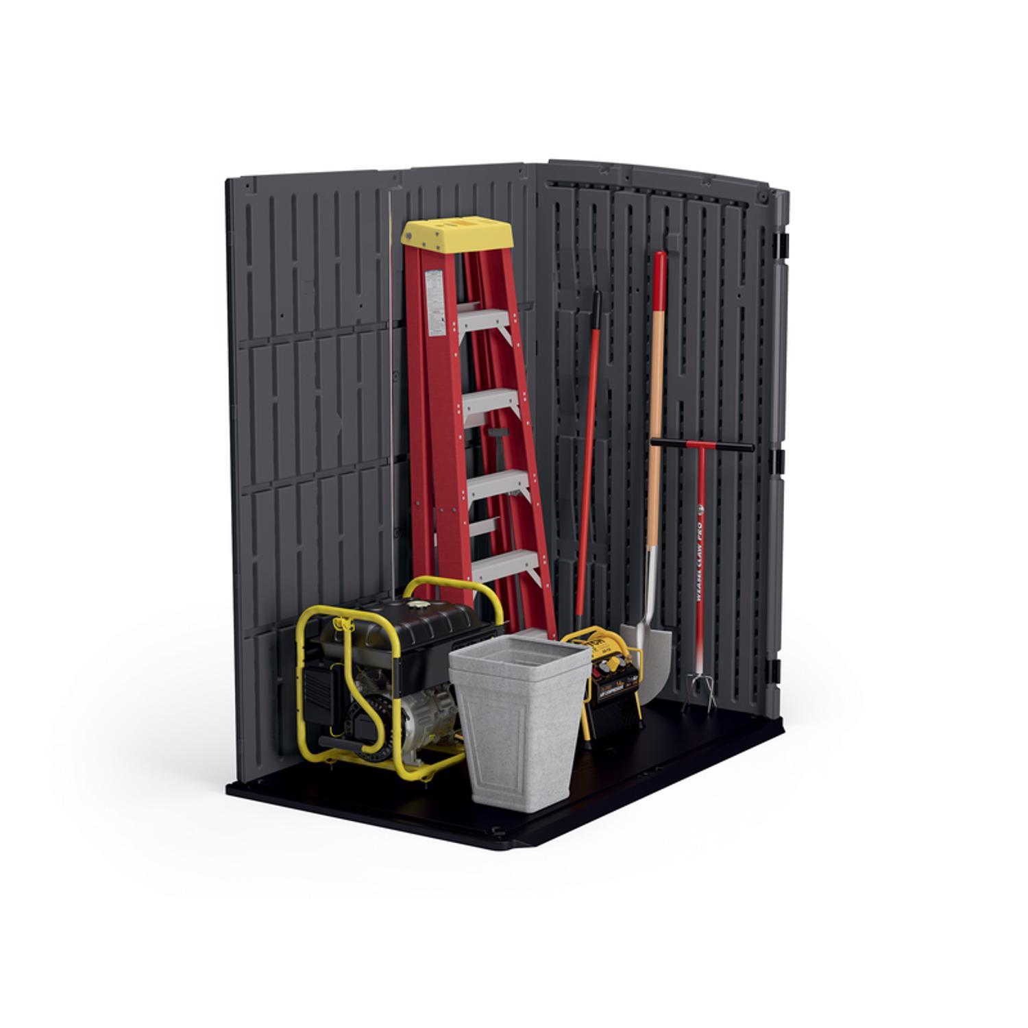 Suncast XL Vertical 5 ft. x 3 ft. Resin Vertical Pent Storage Shed with Floor Kit