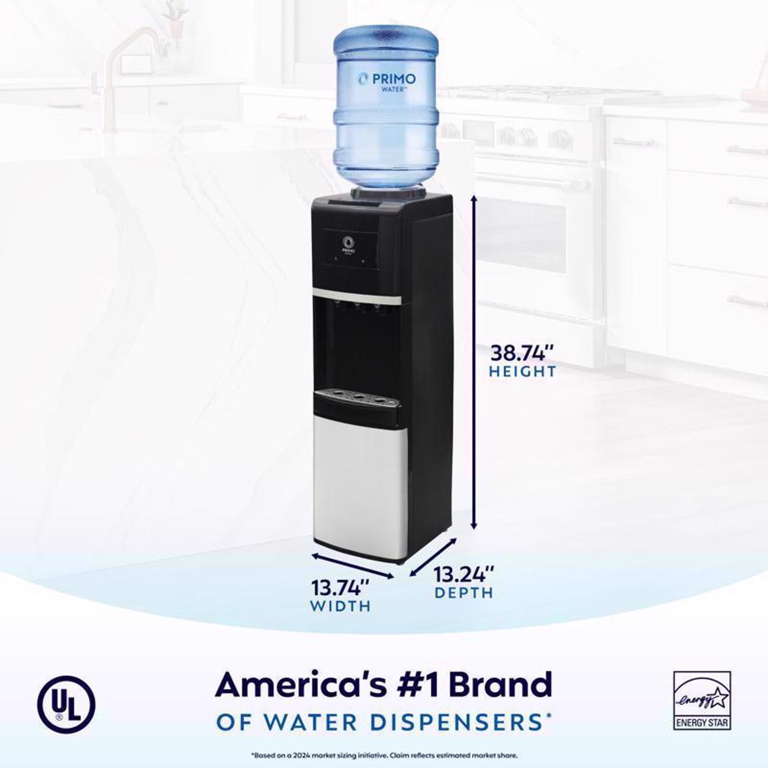 Primo Water Deluxe 3-5 gal Black Water Dispenser Plastic