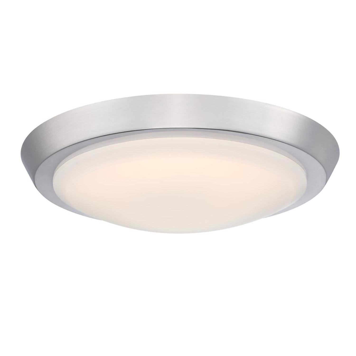 Westinghouse 2.25 in. H X 11 in. W X 11 in. L Brushed Nickel LED Ceiling Light Fixture
