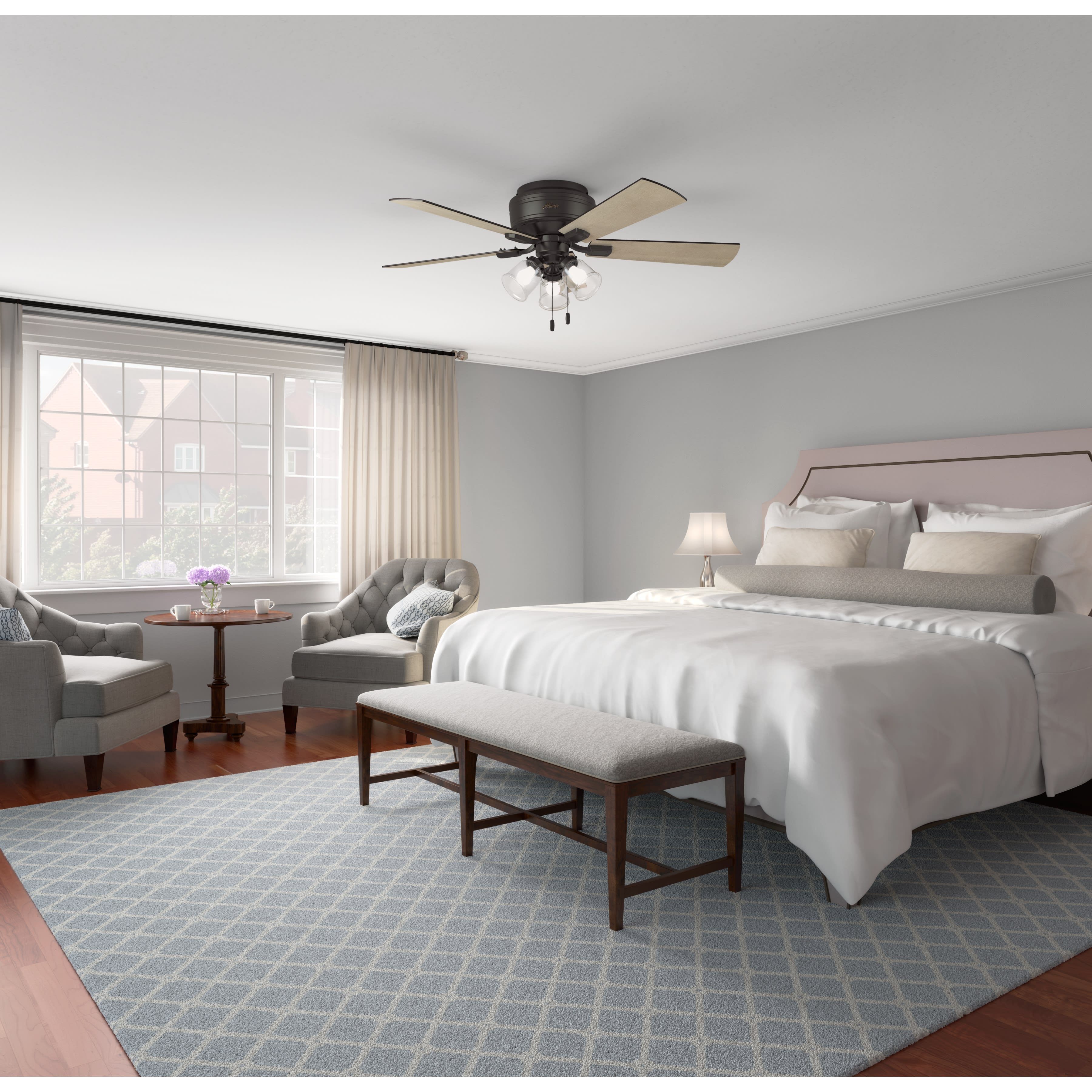 Hunter Crestfield 52 in. Bronze LED Indoor Ceiling Fan