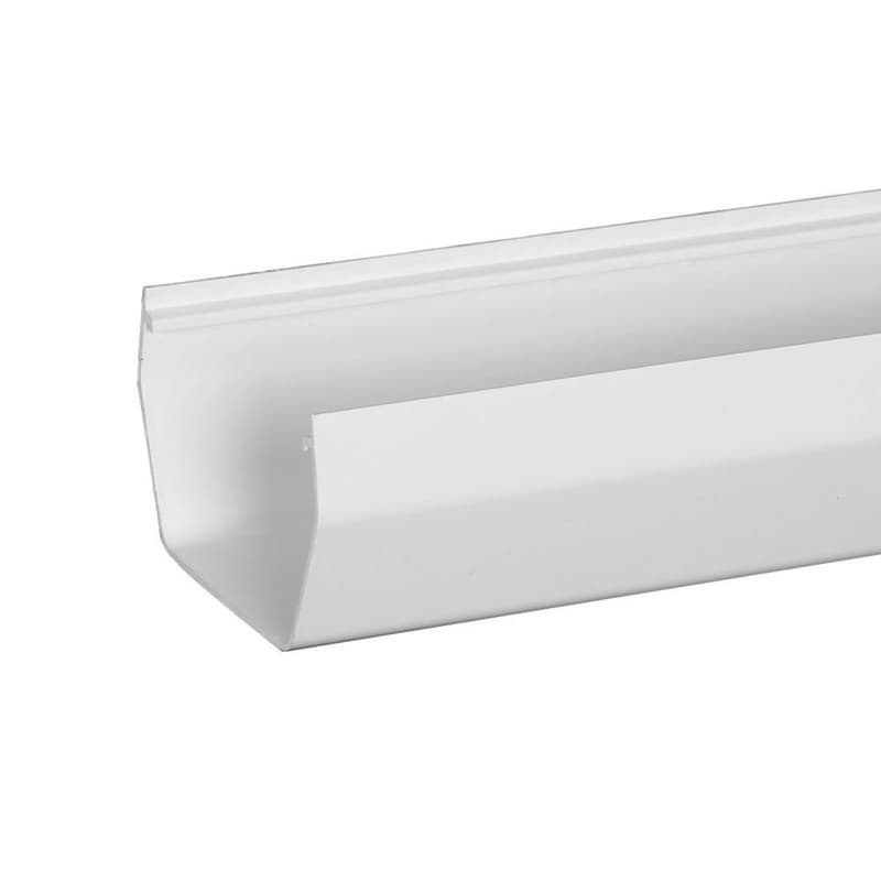 Amerimax 4 in. H X 5 in. W X 120 in. L White Vinyl U Gutter