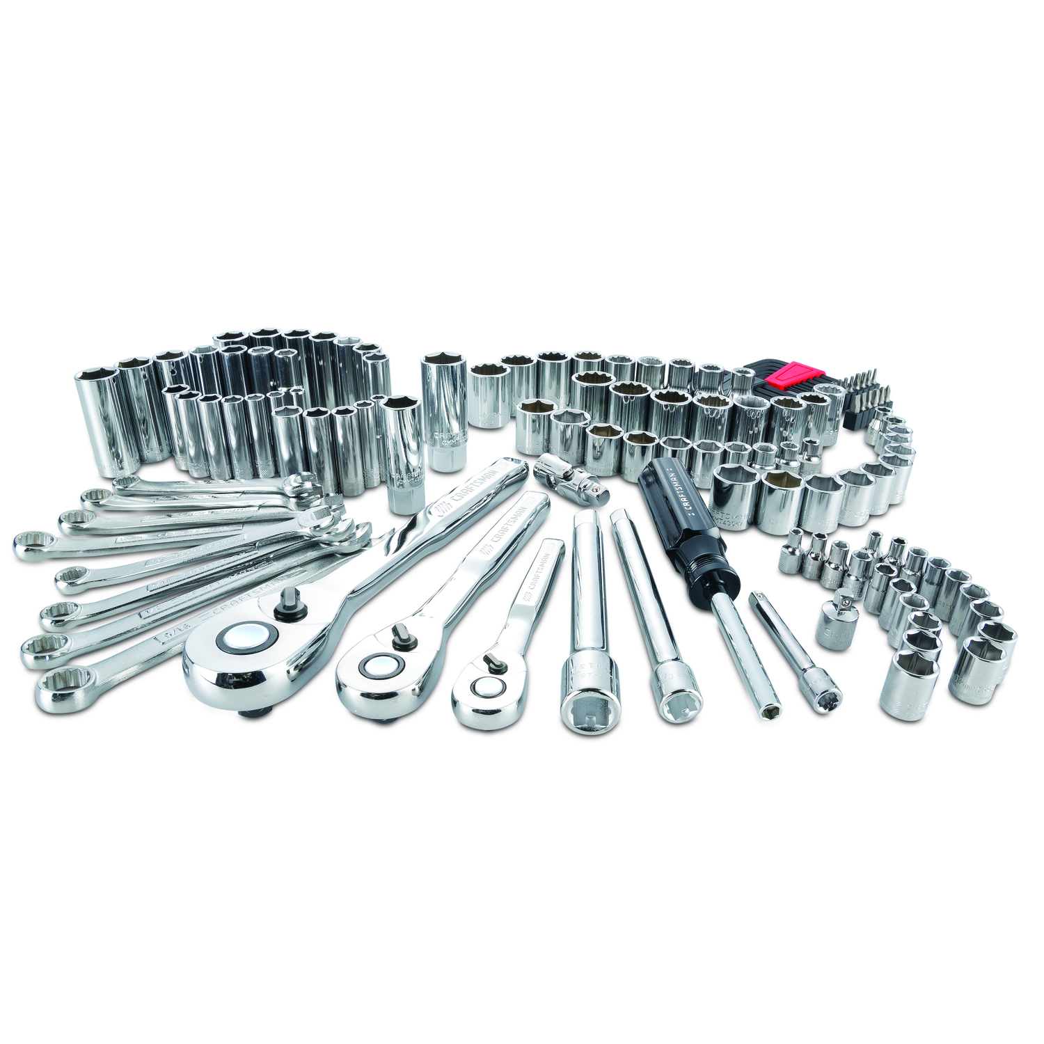 Craftsman 1/4, 3/8 and 1/2 in. drive Metric and SAE 6 and 12 Point Mechanic's Tool Set 135 pc