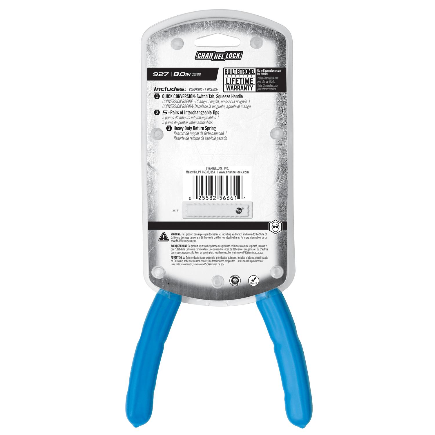 Channellock 8 in. Alloy Steel Retaining Ring Pliers