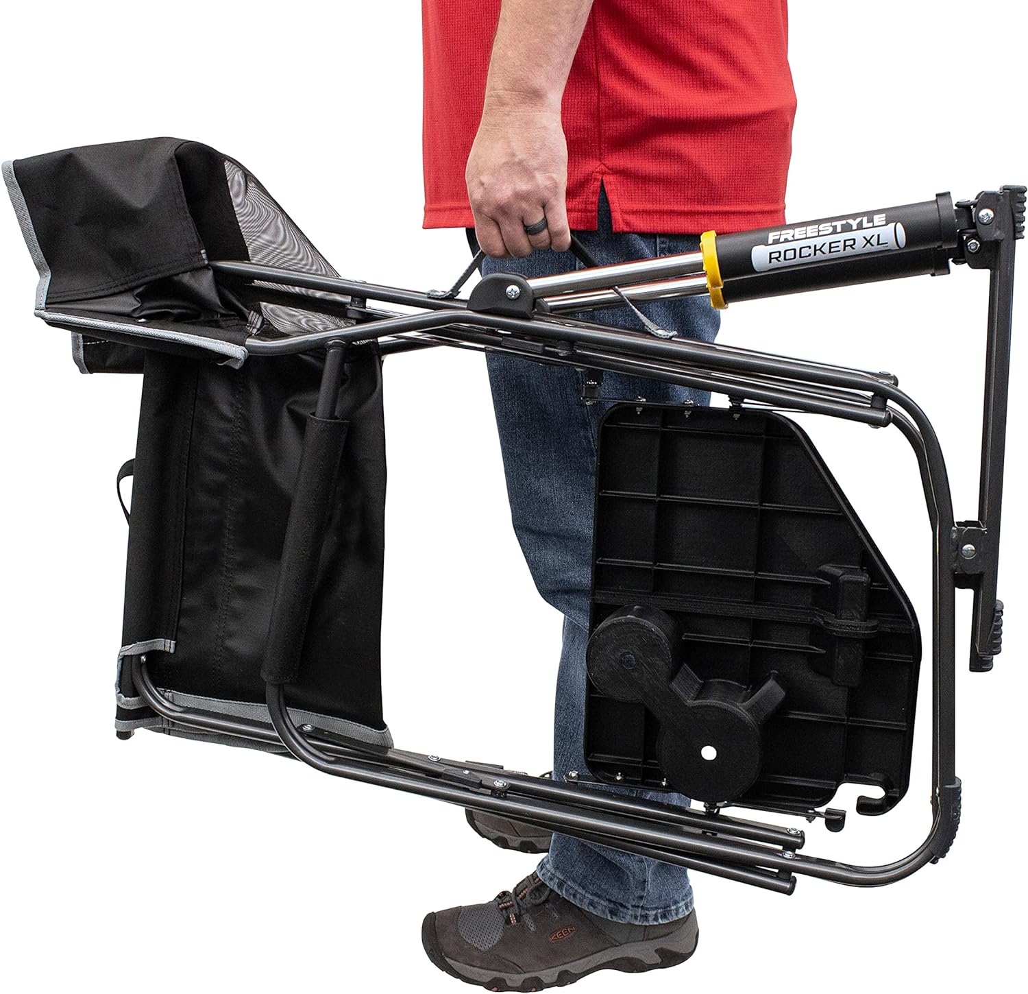 GCI XL Freestyle Rocker with Side Table Black Stine Home + Yard The