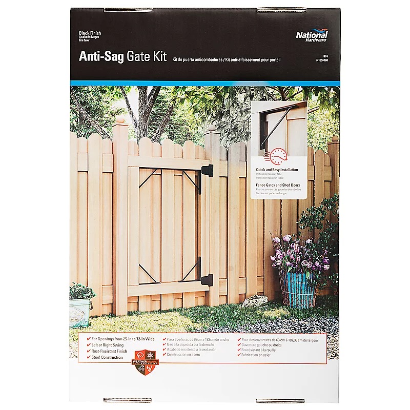 National Hardware Anti-Sag Gate Kit Black