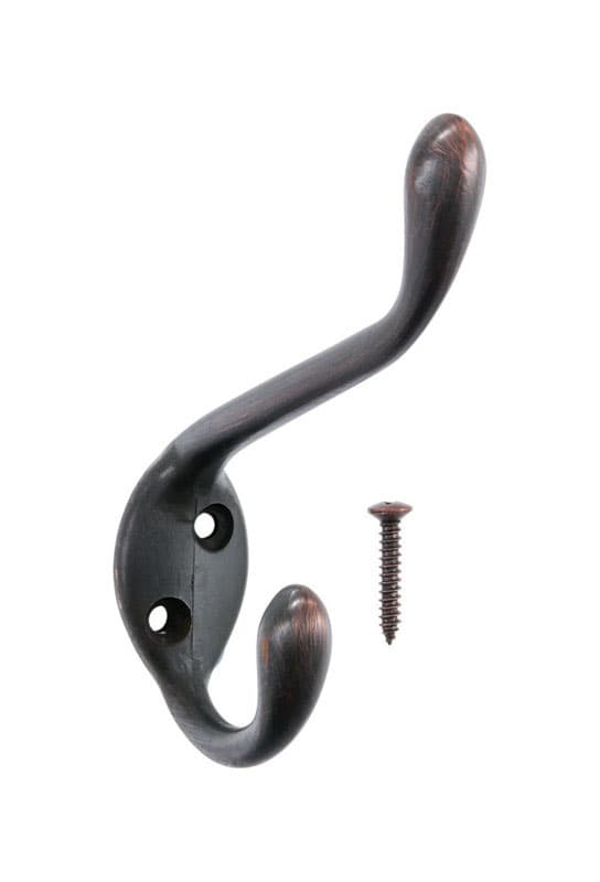 Ace 3-1/2 in. L Oil Rubbed Bronze Brown Metal Medium Garment Hook 1 pk