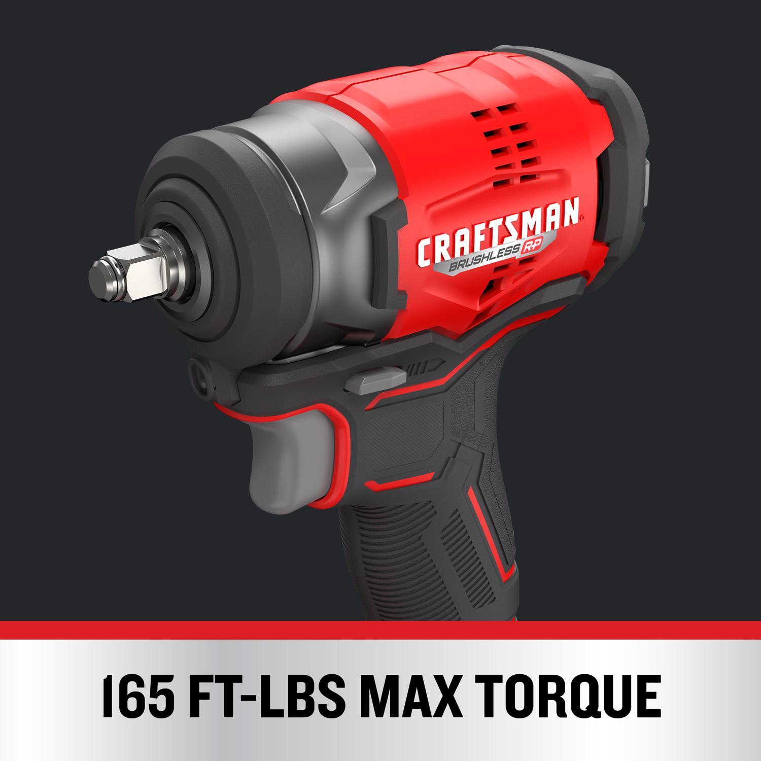 CRAFTSMAN V20 3/8 in. Cordless Brushless Impact Wrench Tool Only