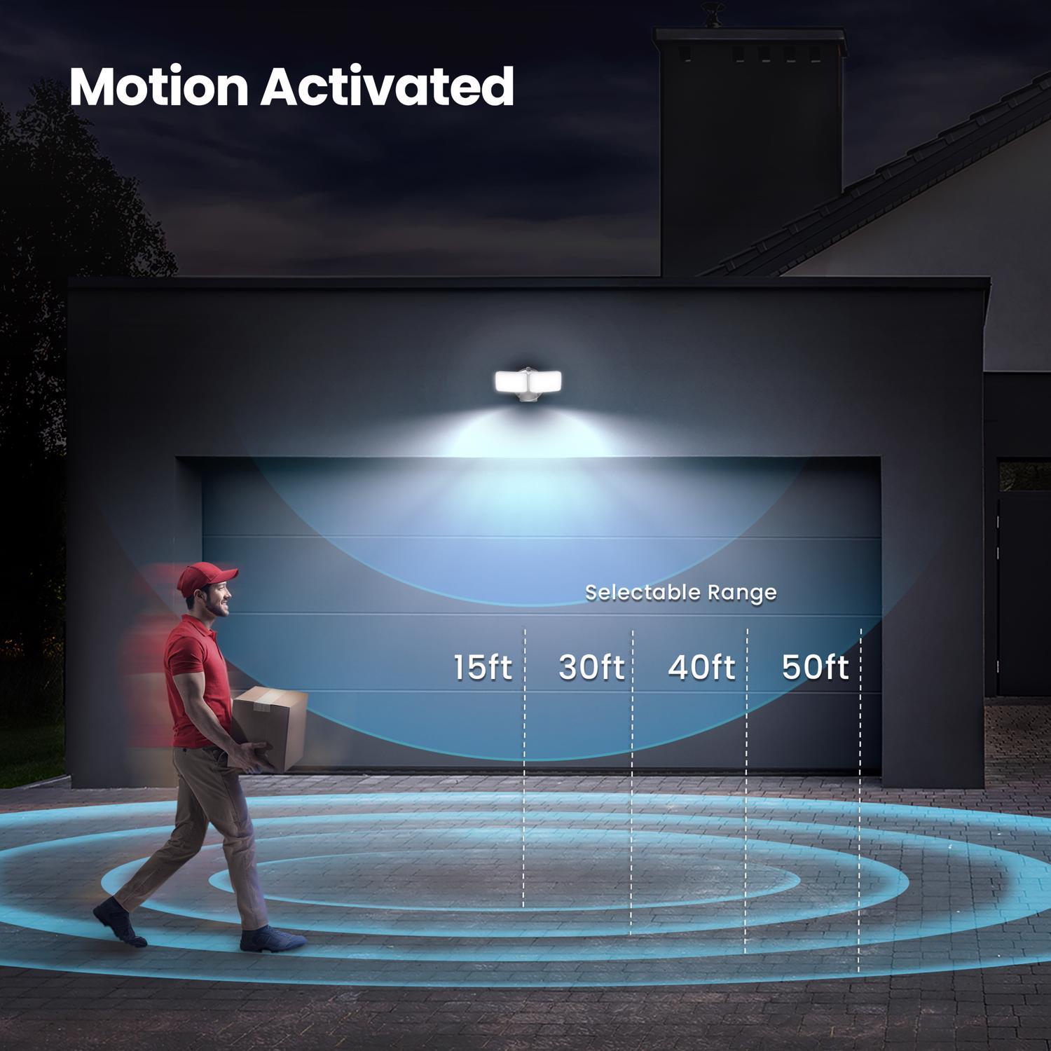 Feit Motion-Sensing Hardwired LED White Security Floodlight