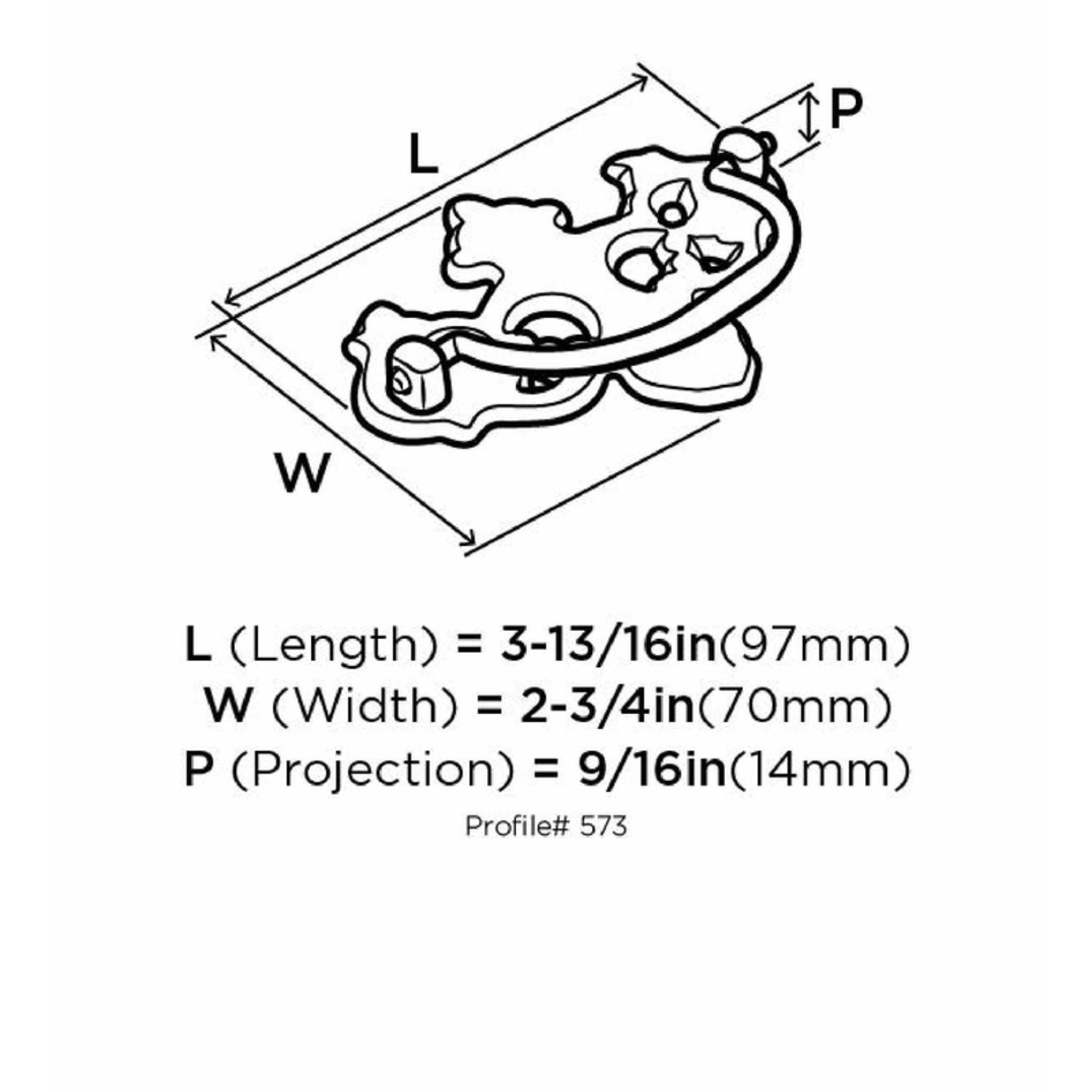 Amerock Allison Allison Drop Cabinet Pull 3 in. Antique Brass 1 pk