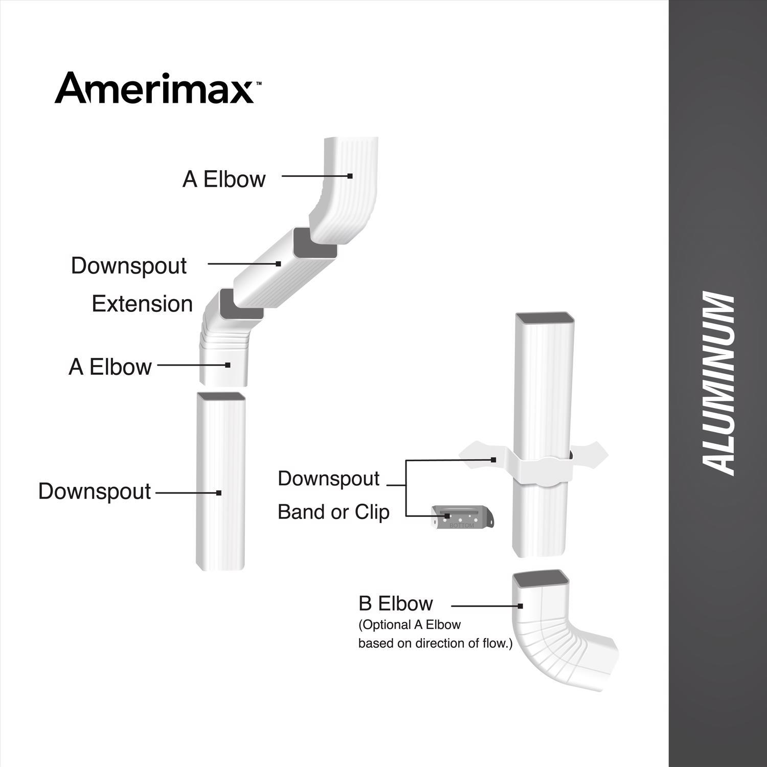 Amerimax 3.5 in. H X 5 in. W X 120 in. L White Aluminum K Gutter