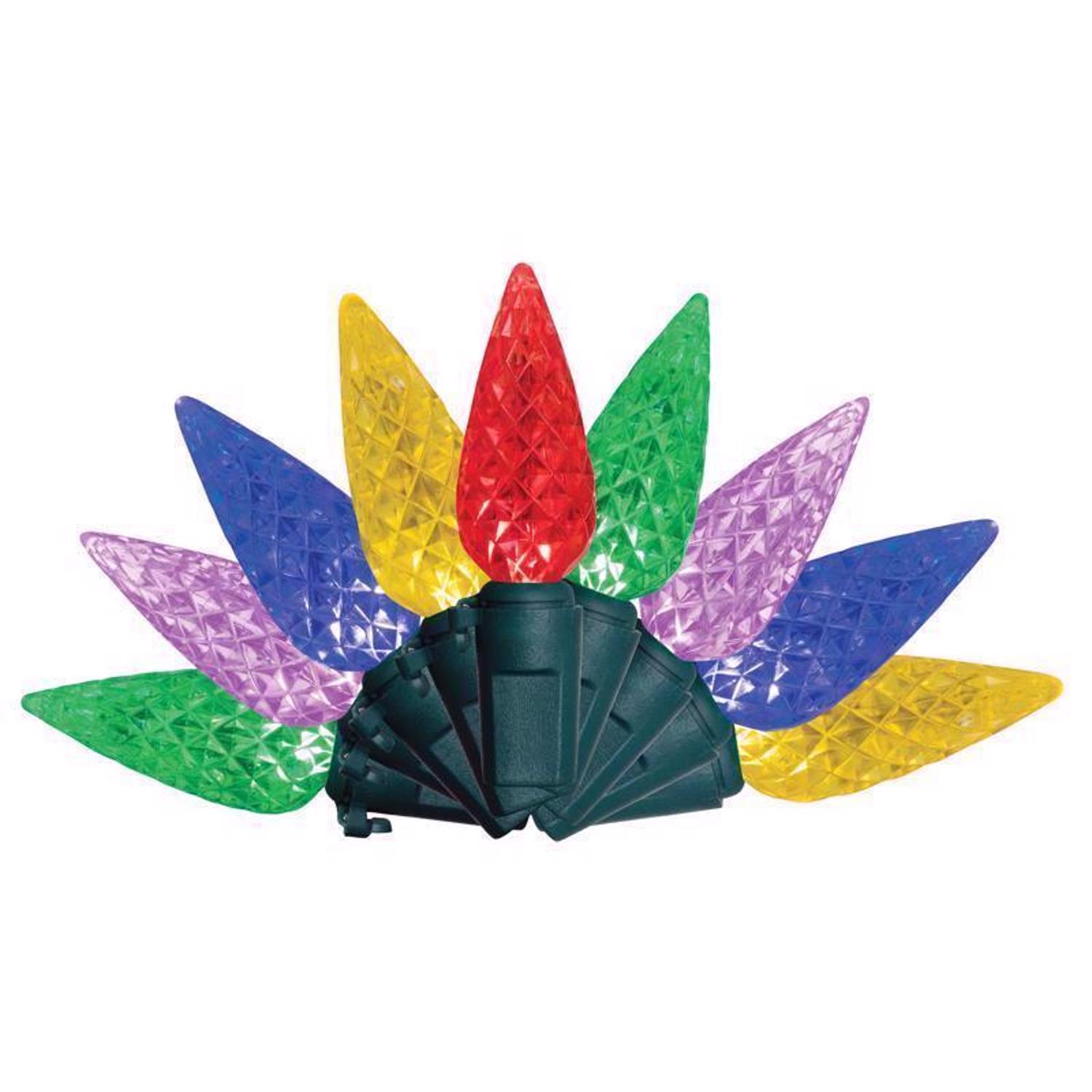 Celebrations Classic LED C6 Multicolored 100 ct String Christmas Lights 24.75 ft.