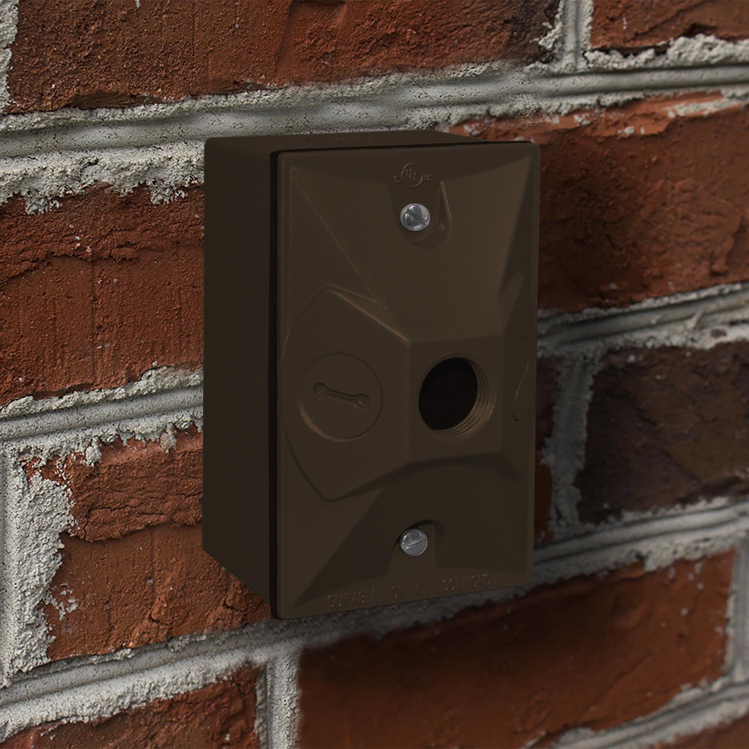 Sigma Engineered Solutions Rectangle Metal 1 gang 4.61 in. H X 2.85 in. W Lampholder Cover