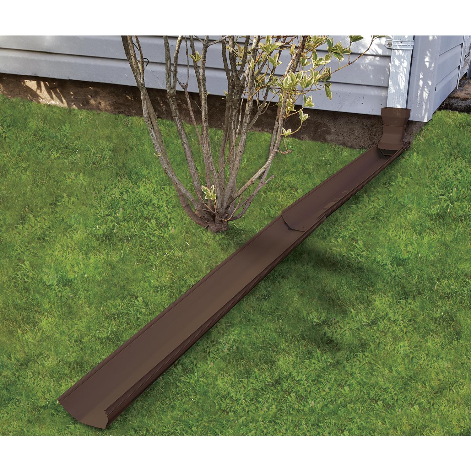 Frost King Tilt N' Drain 2 in. H X 5.5 in. W X 6 ft. L Brown Vinyl Downspout Extension