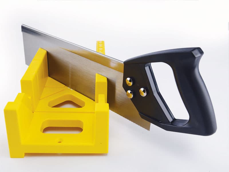 Ace 12 in. L X 4 in. W Plastic Mitre Box with Back Saw Yellow 1 pc
