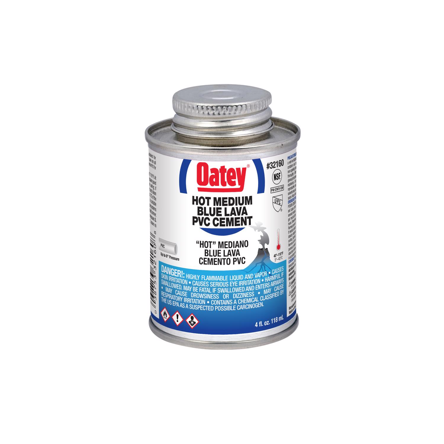 Oatey Lava Hot Blue Cement For PVC 4 oz Stine Home + Yard The