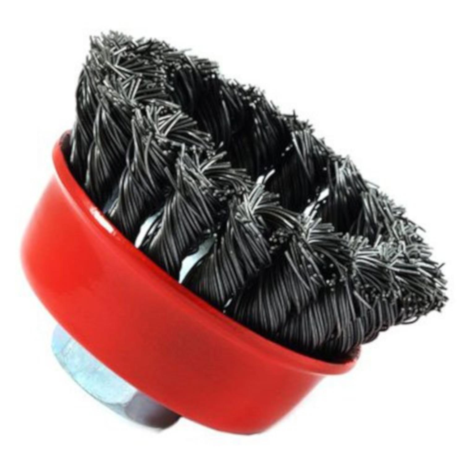 Forney 2.75 in. D X 5/8 in. Knotted Steel Cup Brush 12500 rpm 1 pc