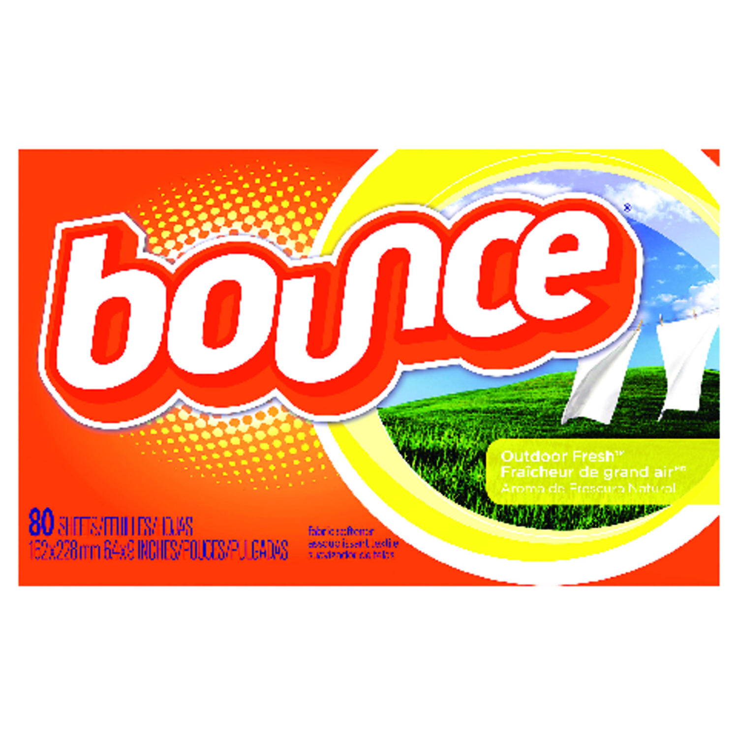 Bounce Outdoor Fresh Scent Wrinkle and Static Remover Sheets 80 sheet 80 pk