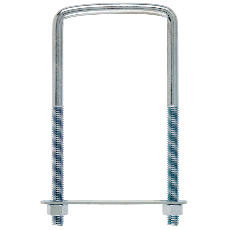 Hampton 3/8 in. X 3 in. W X 6 in. L Coarse Zinc-Plated Steel Square U-Bolt