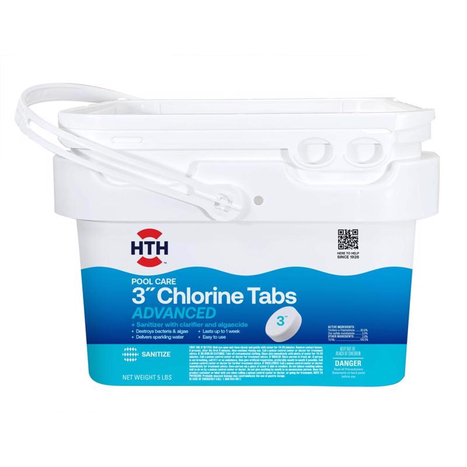HTH Pool Care 3" Tablet Chlorinating Chemicals 5 lb Stine Home + Yard