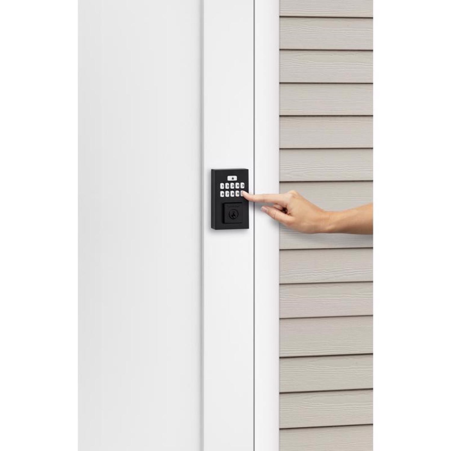 Kwikset SmartCode Matte Black Metal Electronic Deadbolt