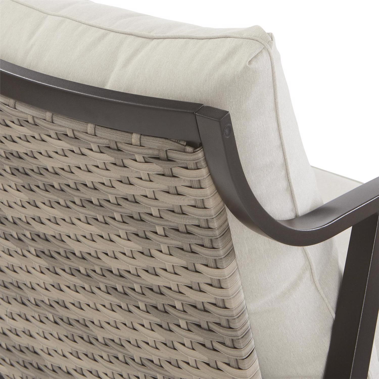 Living Accents Breck Brown Steel Frame Loveseat Set Tan
