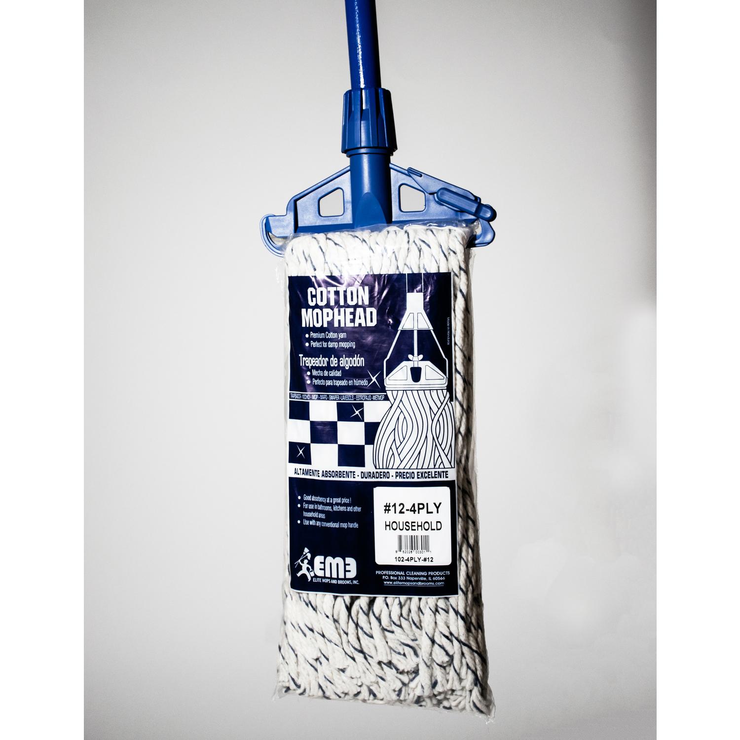 Elite Mops and Brooms #12 Cut End Cotton Mop Refill 1 pk