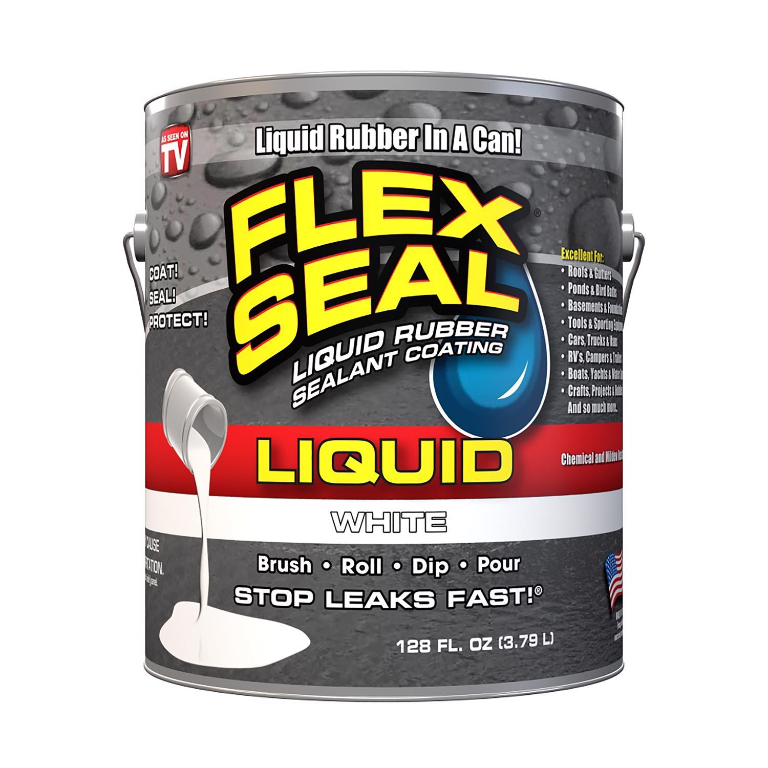 Flex Seal Family of Products Flex Seal White Liquid Rubber Sealant Coating 1 gal