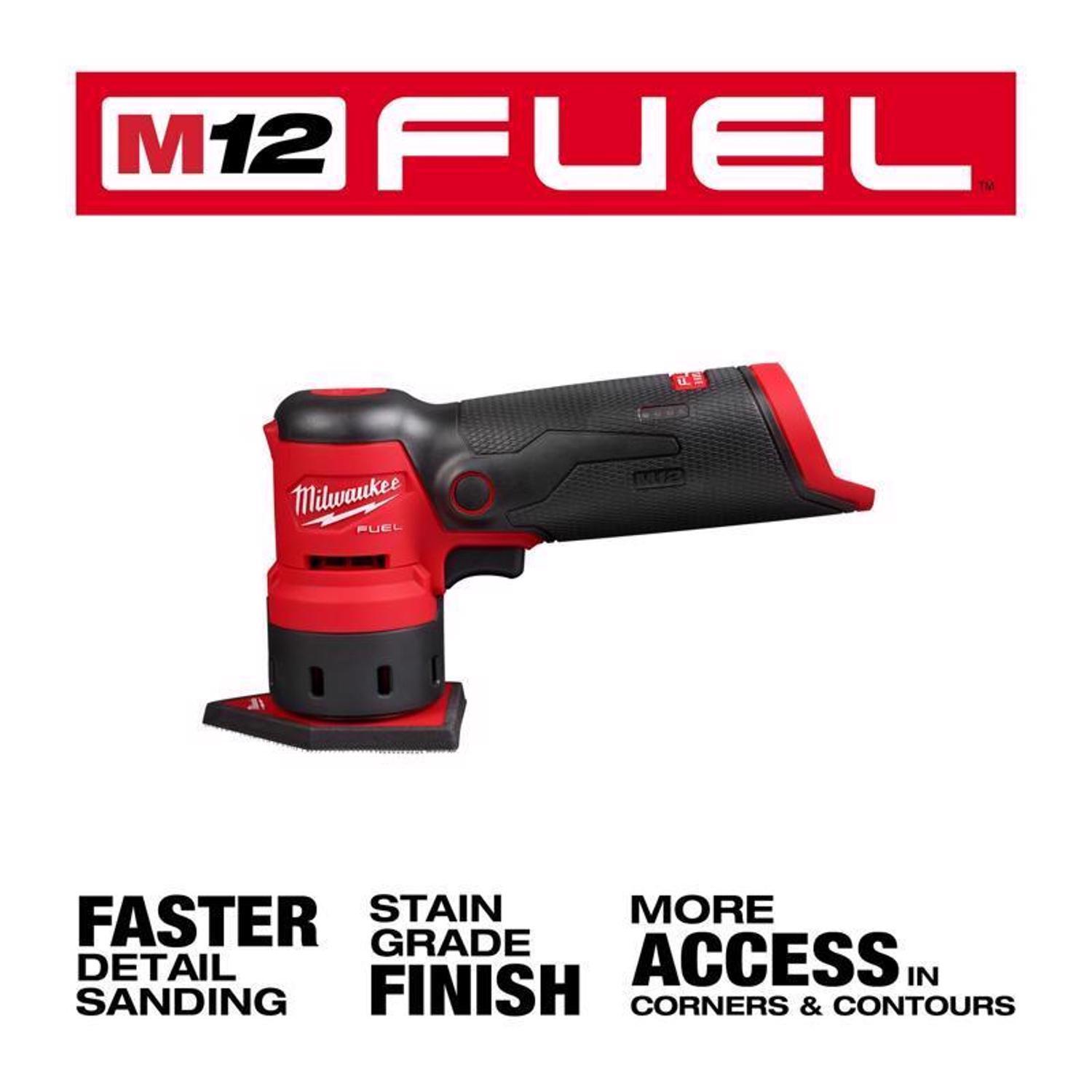 Milwaukee M12 FUEL Cordless Orbital Sander Tool Only Stine Home