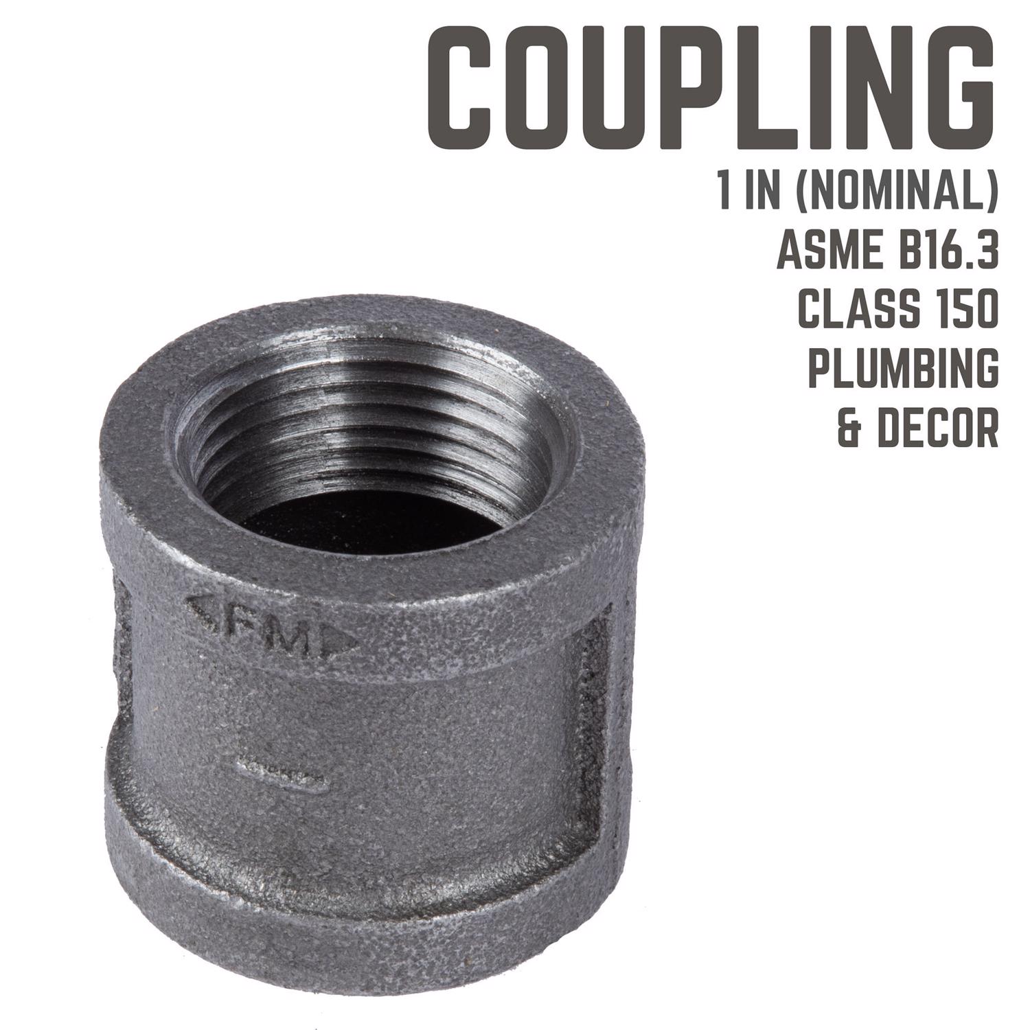 STZ Industries 1 in. FIP each X 1 in. D FIP Black Malleable Iron Coupling