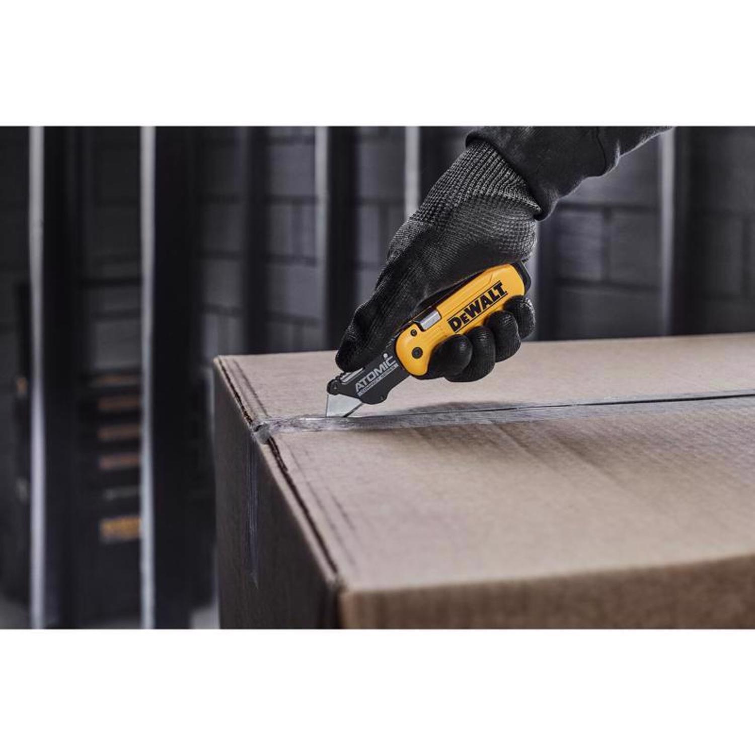 DeWalt Press and Flip Atomic Compact Utility Knife Yellow 1 pc