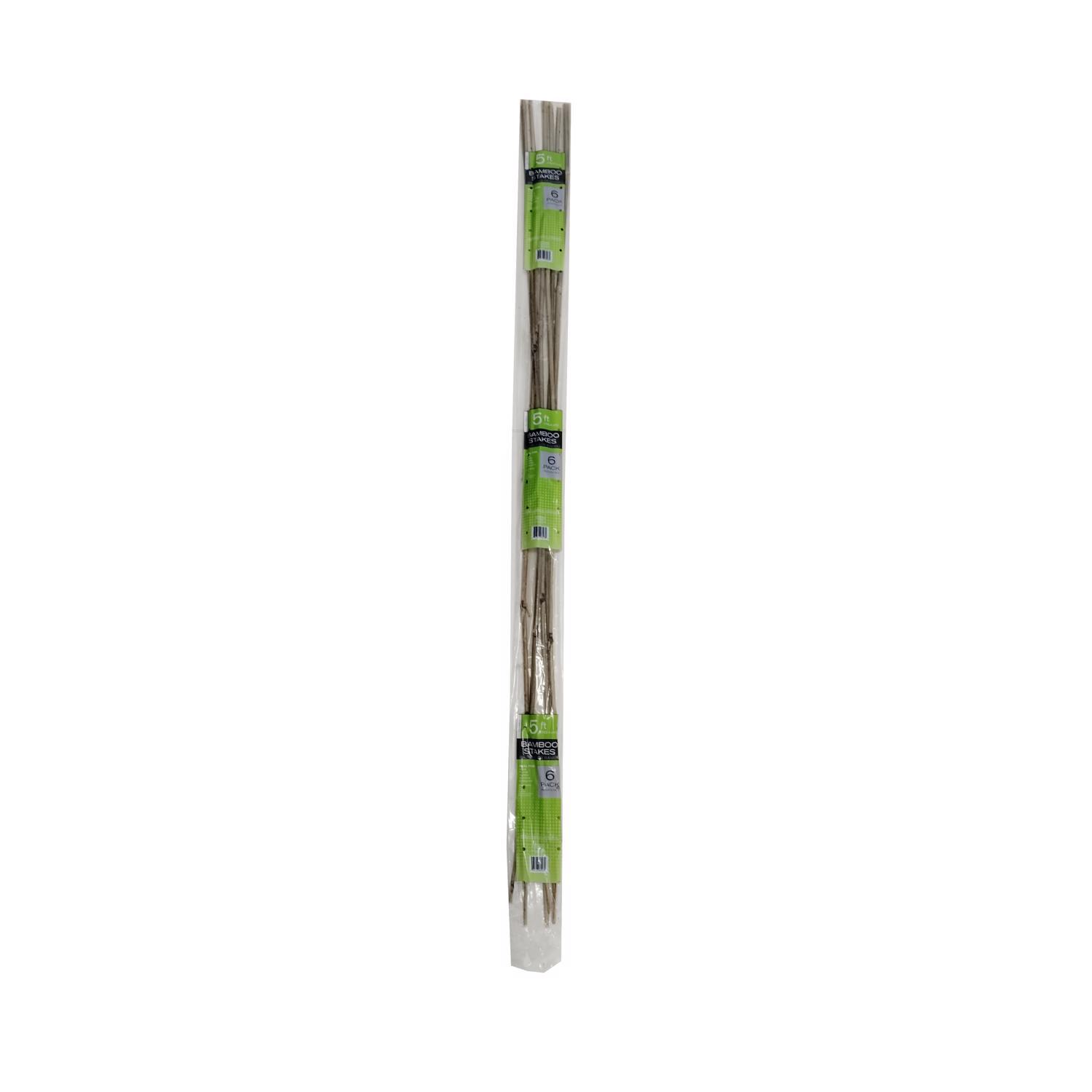 Bond 5 ft. H X 3/8 in. W Green Bamboo Garden Stakes
