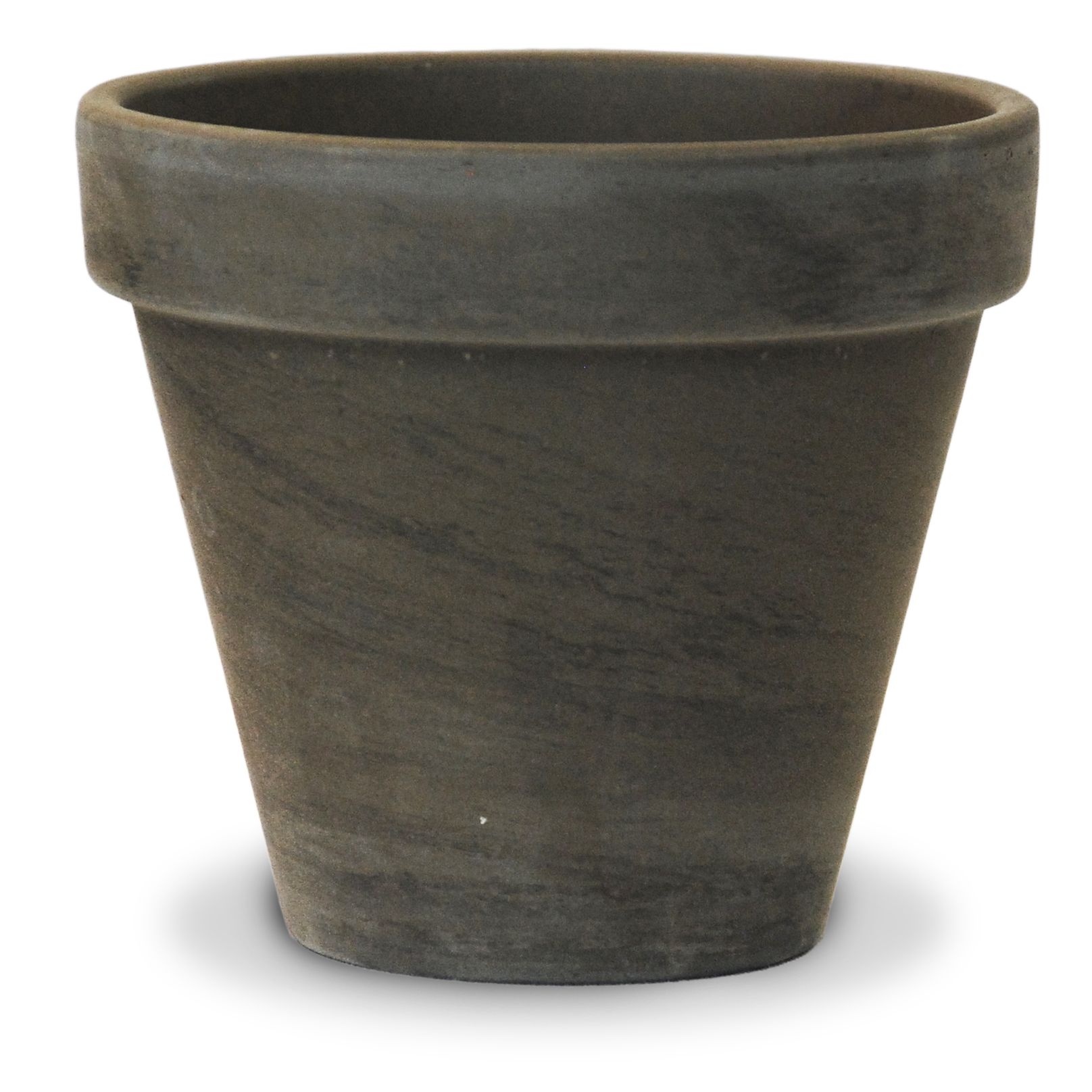 Ceramo Standard Flower Pot 4 in. Dark Basalt Marbled Clay