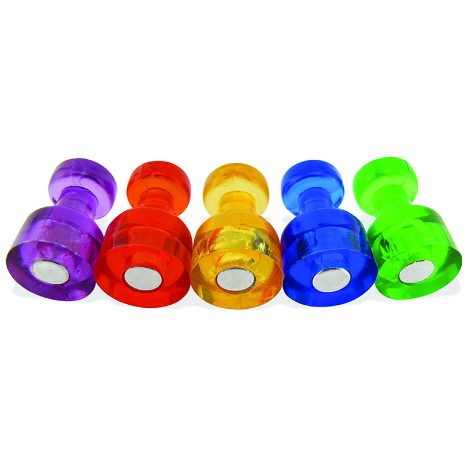 Magnet Source .625 in. L X .375 in. W Assorted Magnetic Push Pins 10 pc