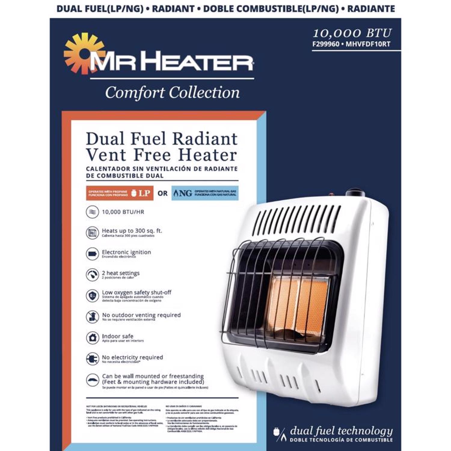 Mr. Heater Comfort Collection 10000 Btu/h 300 sq ft Radiant Natural Gas/Liquid Propane Heater