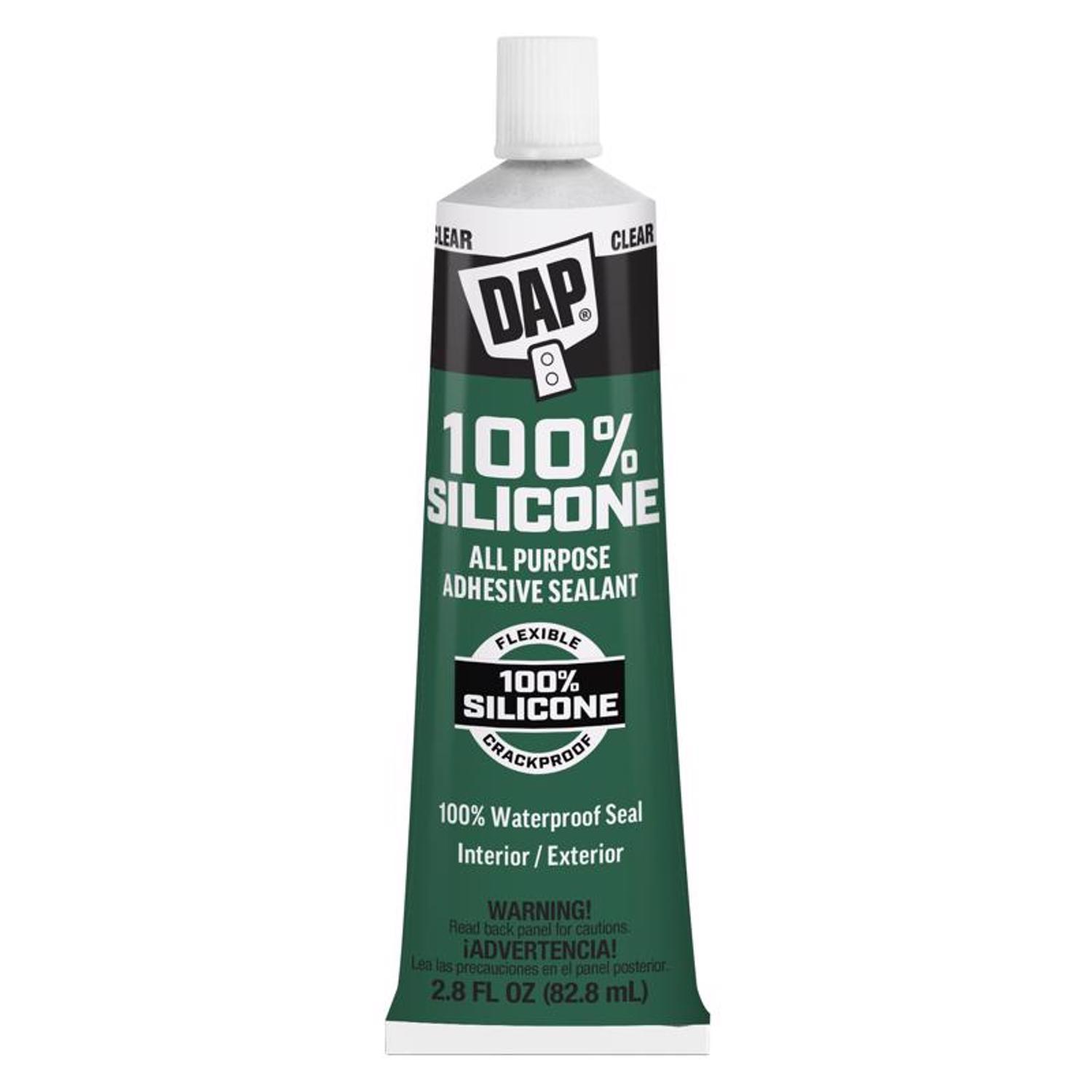 DAP Clear Silicone All Purpose Sealant and Adhesive 2.8 oz