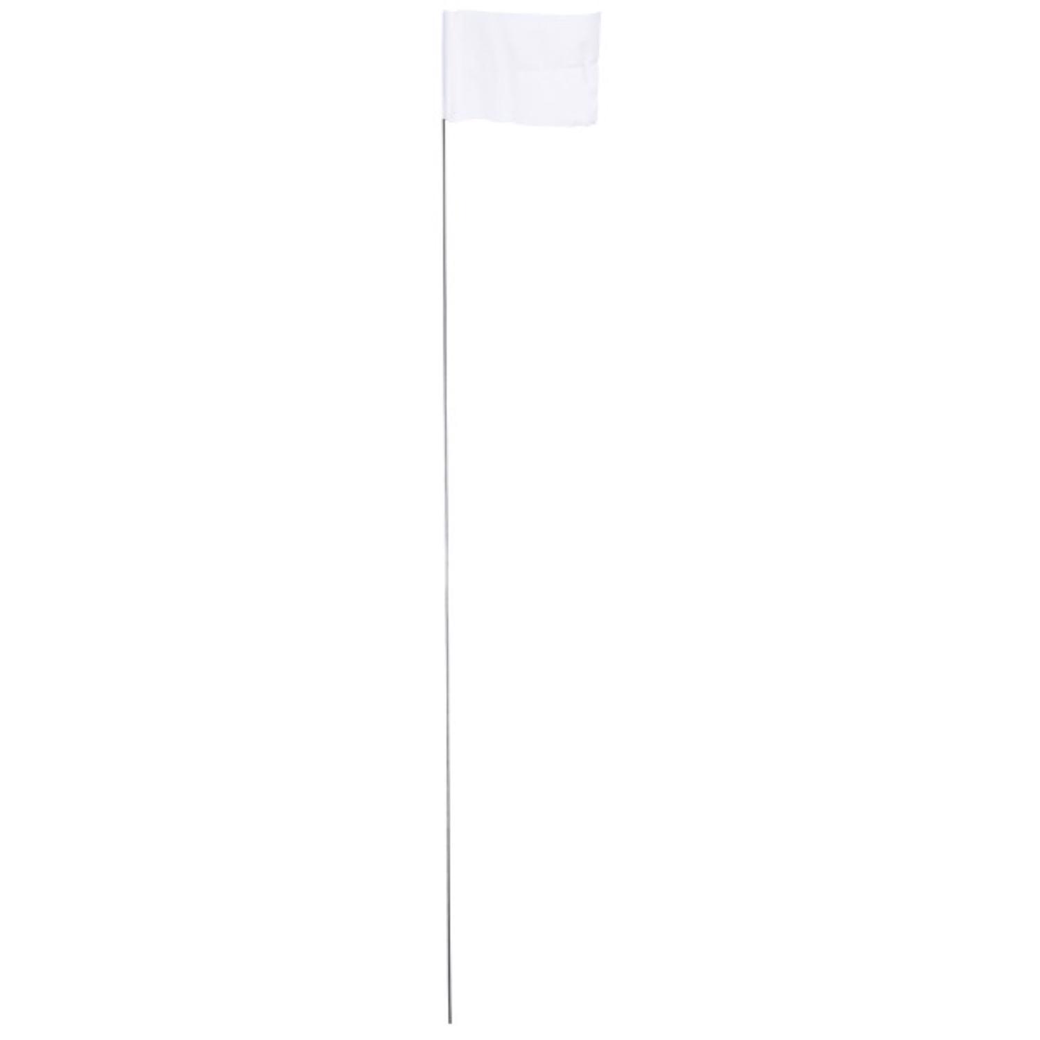 C.H. Hanson 21 in. White Marking Flags Polyvinyl 100 pk