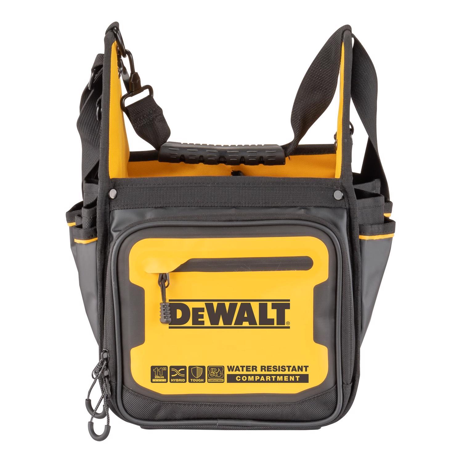 DEWALT Ballistic Nylon Electrician Tote Tote Bag 34 pocket Black/Yellow 1 pc