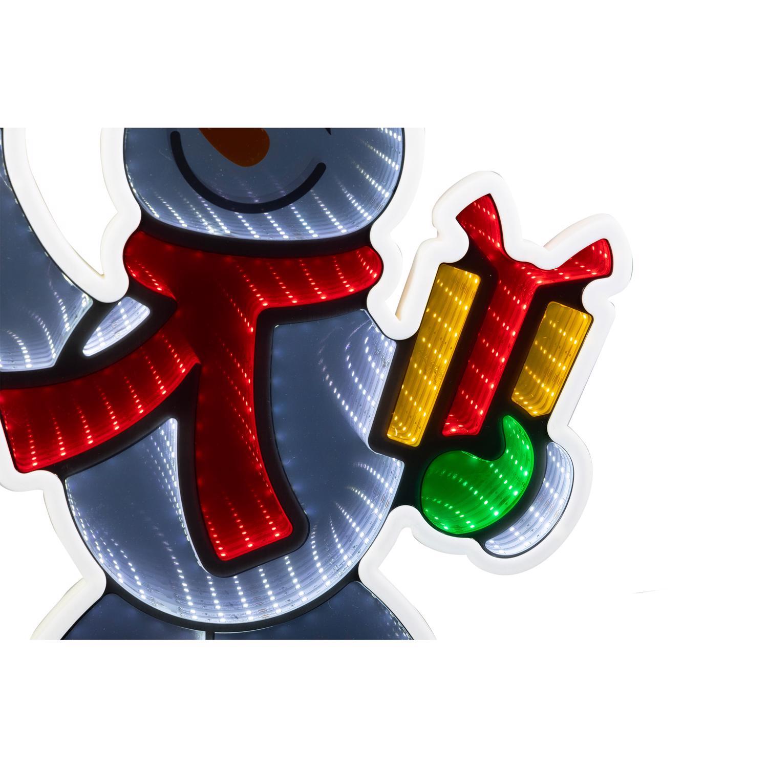 Celebrations LED Infinity Snowman 31 in. Yard Decor