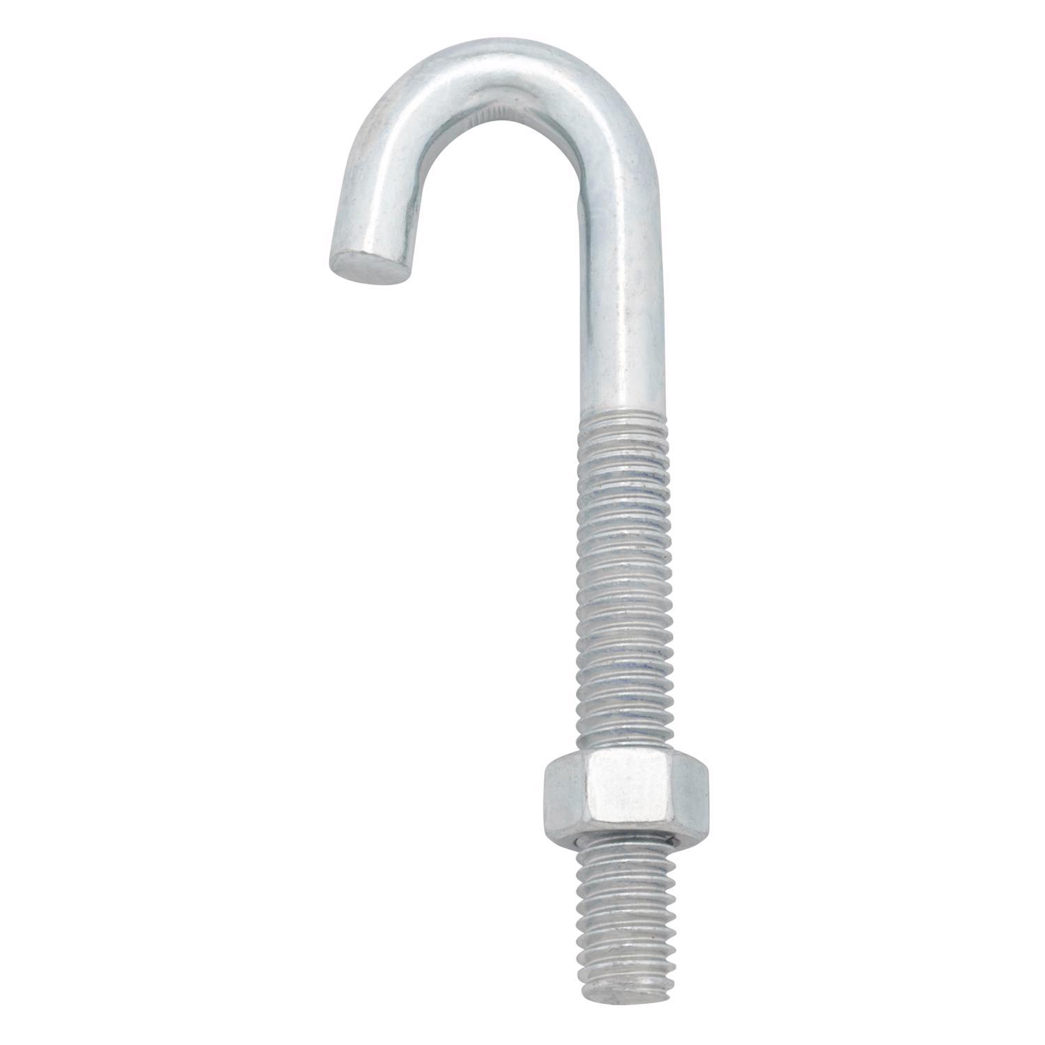 Hampton Medium Zinc-Plated Silver Steel 13/16 in. L J-Bolt 175 lb 1 pk