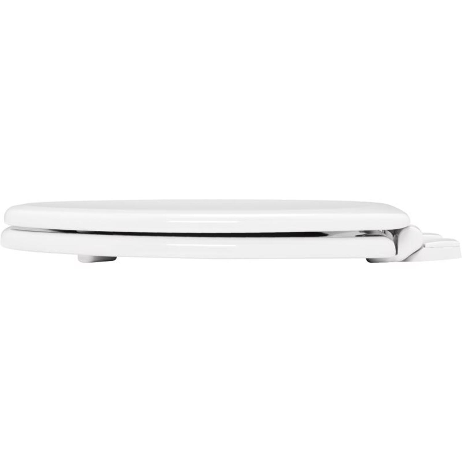 Mayfair by Bemis Lannon Slow Close Round White Enameled Wood Toilet Seat